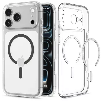 Spigen Ultra Hybrid MagSafe -kotelo iPhone 17 Pro Max / 18 Pro Max – läpinäkyvä/grafiitti