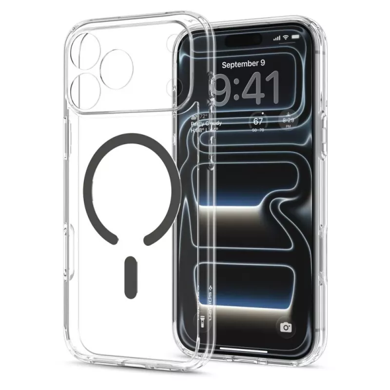 Spigen Ultra Hybrid MagSafe -kotelo iPhone 17 Pro Max / 18 Pro Max – läpinäkyvä/grafiitti