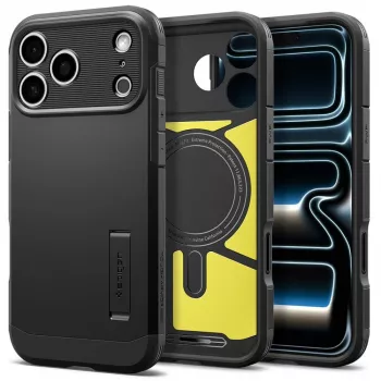 Spigen Tough Armor T MagSafe -kotelo iPhone 18 Pro / 17 Pro – musta