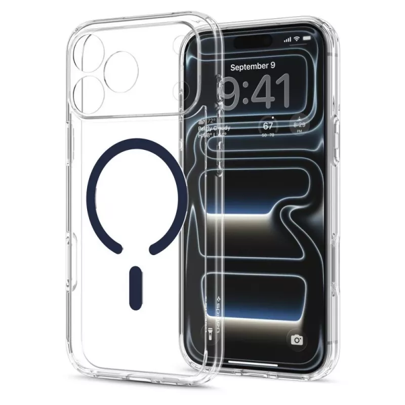 Spigen Ultra Hybrid MagSafe -kotelo iPhone 17 Pro Max / 18 Pro Max - läpinäkyvä/tummansininen