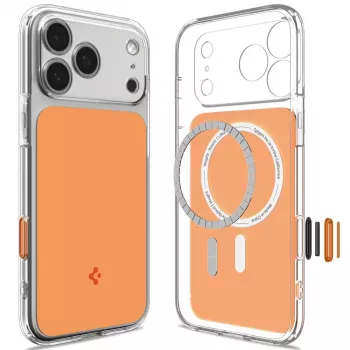 Spigen Ultra Hybrid T Mag MagSafe -kotelo iPhone 17 Pro Max / 18 Pro Max – kiiltävä oranssi
