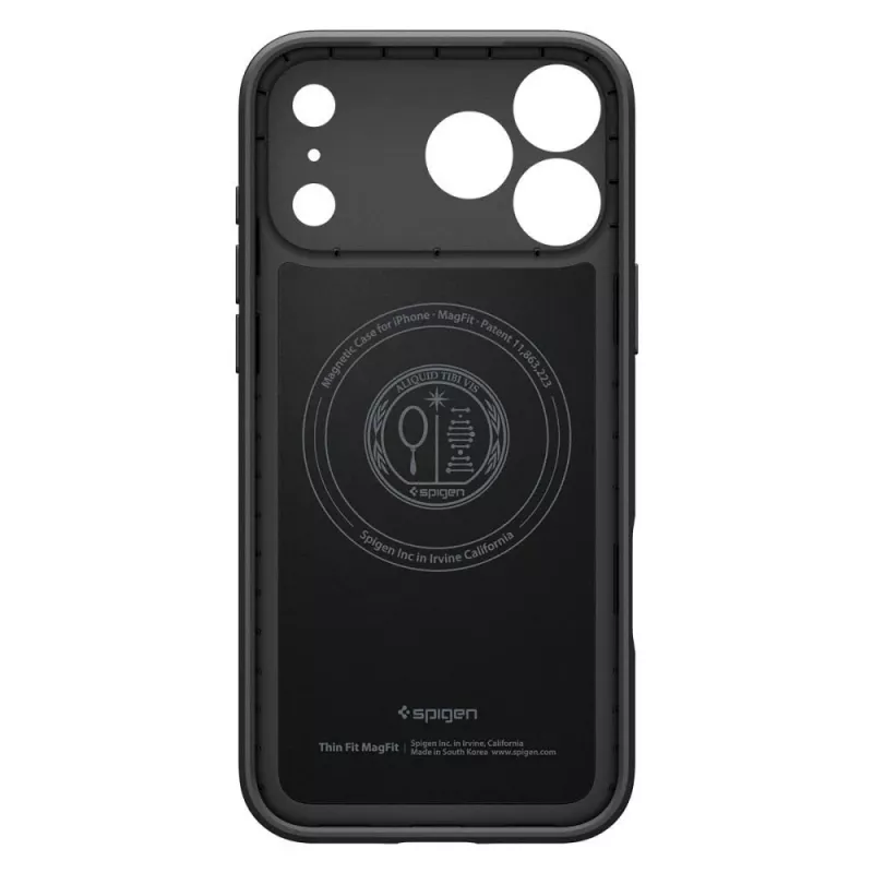 Spigen Thin Fit MagSafe -kotelo iPhone 18 Pro / 17 Pro – musta