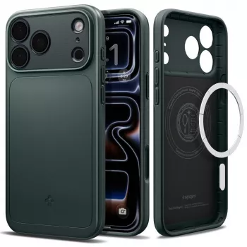 Spigen Thin Fit MagSafe -kotelo iPhone 17 Pro / 18 Pro - Abyss Green