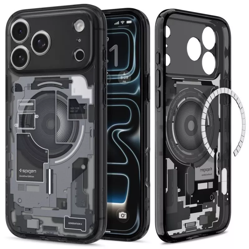 Spigen Ultra Hybrid MagSafe iPhone 17 Pro / 18 Pro Zero One musta