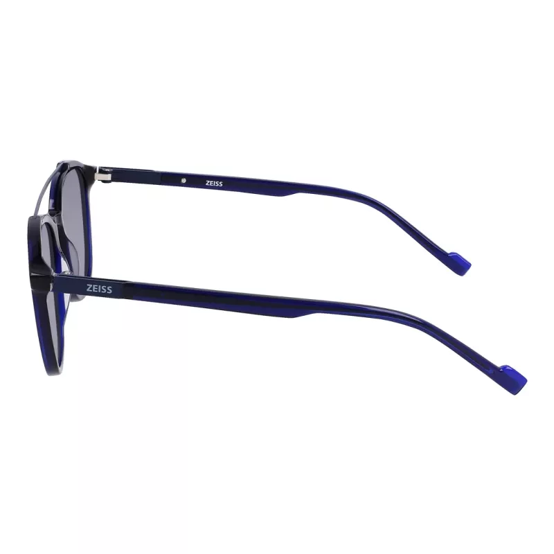 ZEISS miesten ZS22518S-415 suorakaiteen muotoiset aurinkolasit, musta/harmaa, 52-20-145