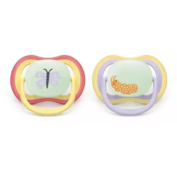 Philips AVENT Ultra Air Night tutit 0-6 kuukautta, 2 kpl:n pakkaus, pimeässä hehkuvat