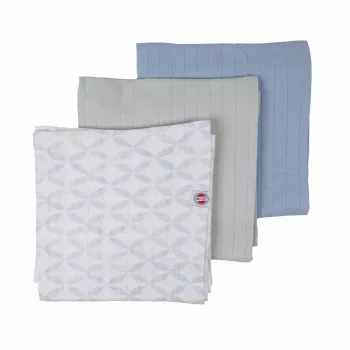 Lodger Swadler Solid Matcha puuvillakapalointiliina, minttu, 70x70 cm, 3 kpl:n pakkaus