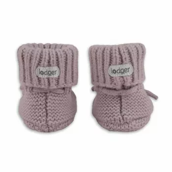 Lodger Slipper merinovilla vauvakengät, ruusu, 0-6 kuukautta