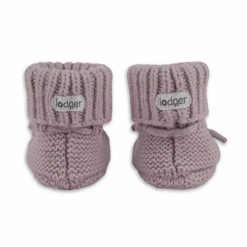 Lodger Slipper merinovilla vauvakengät, ruusu, 0-6 kuukautta
