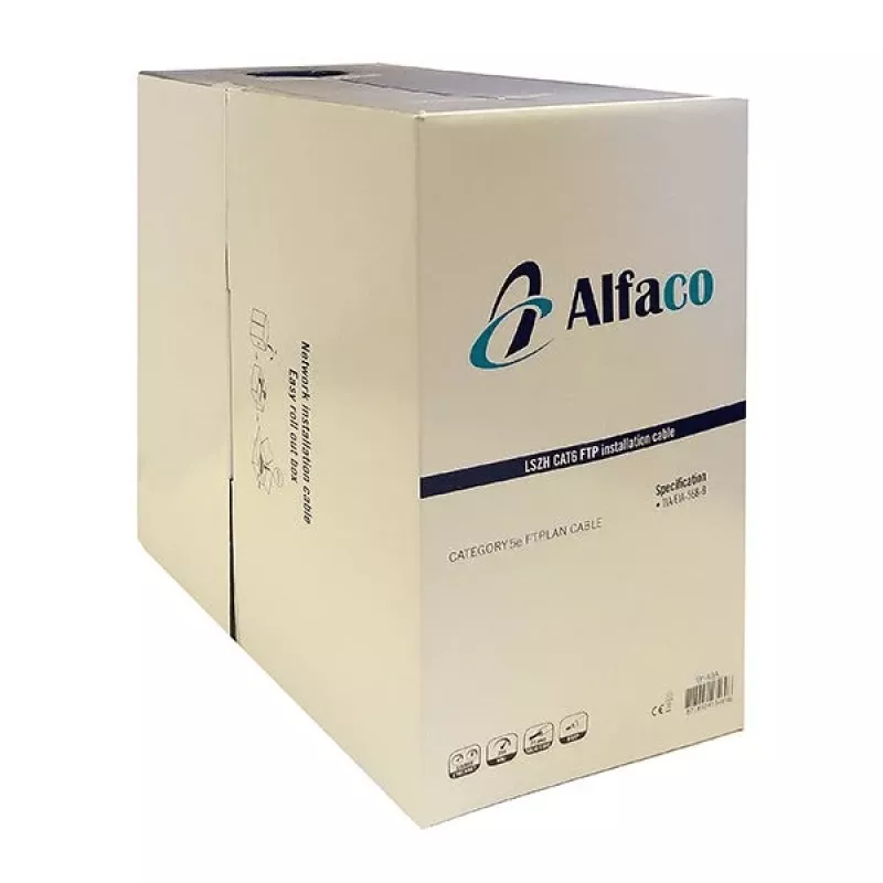 DSIT Alfaco Cat5e F/UTP Solid Core verkkokaapeli 305m rulla harmaa LSZH Eca