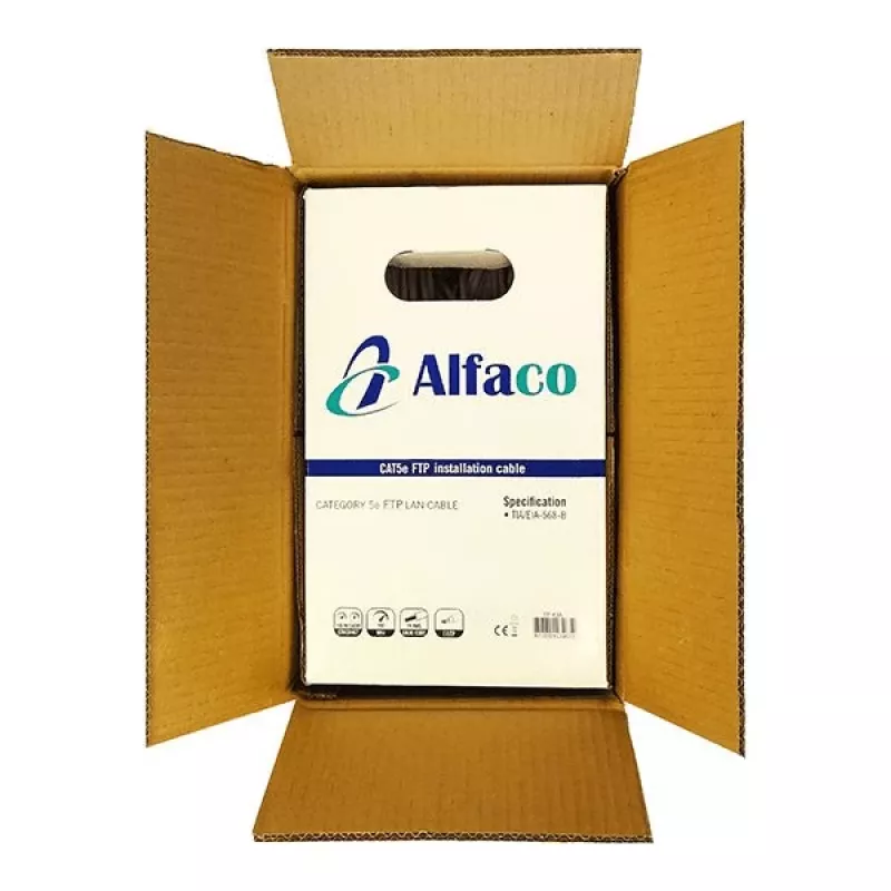 DSIT Alfaco Cat5e F/UTP Solid Core verkkokaapeli 305m rulla harmaa LSZH Eca