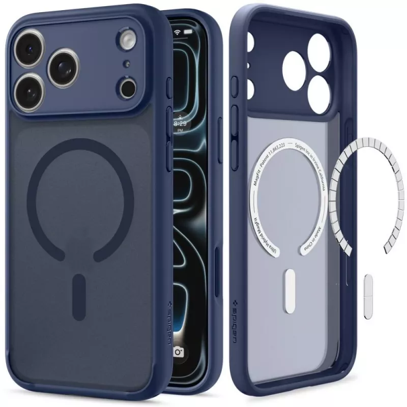 Spigen Ultra Hybrid MagSafe kotelo iPhone 17 Pro / 18 Pro – Frost Deep Blue