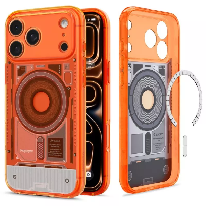 Spigen Ultra Hybrid MagSafe kotelo iPhone 17 Pro / 18 Pro - C1 Tangerine