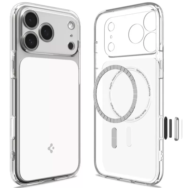 Spigen Ultra Hybrid T MagSafe kuori iPhone 17 Pro / 18 Pro - Glossy White