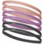 Nike Swoosh Sport Metallic hiuslenksut 6 kpl:n pakkaus – persikka, vaaleanpunainen, harmaa