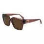 Ferragamo naisten SF2014S-511 kulmikkaat aurinkolasit, Havana-kehykset, Gradient Brown -linssit, 54mm