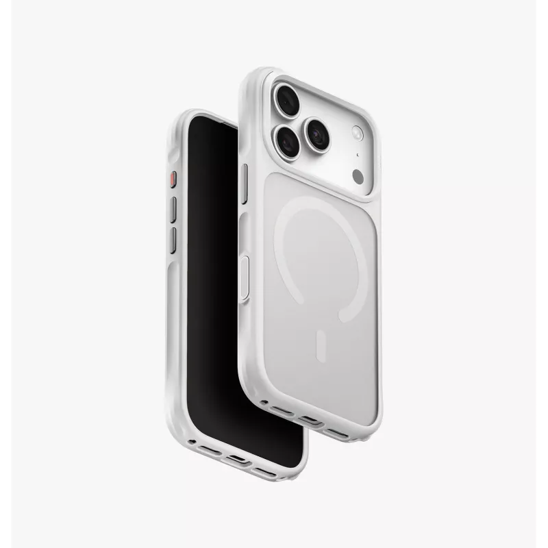UNIQ Veren MagClick -latauskotelo iPhone 18 Pro / 17 Pro – burgundinpunainen