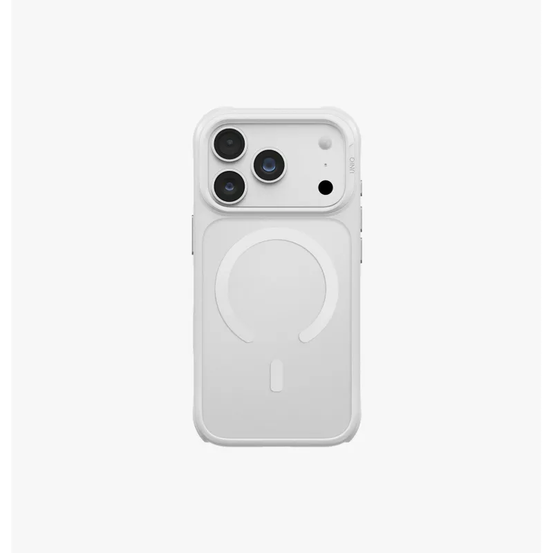 UNIQ Veren MagClick -latauskotelo iPhone 18 Pro / 17 Pro – burgundinpunainen