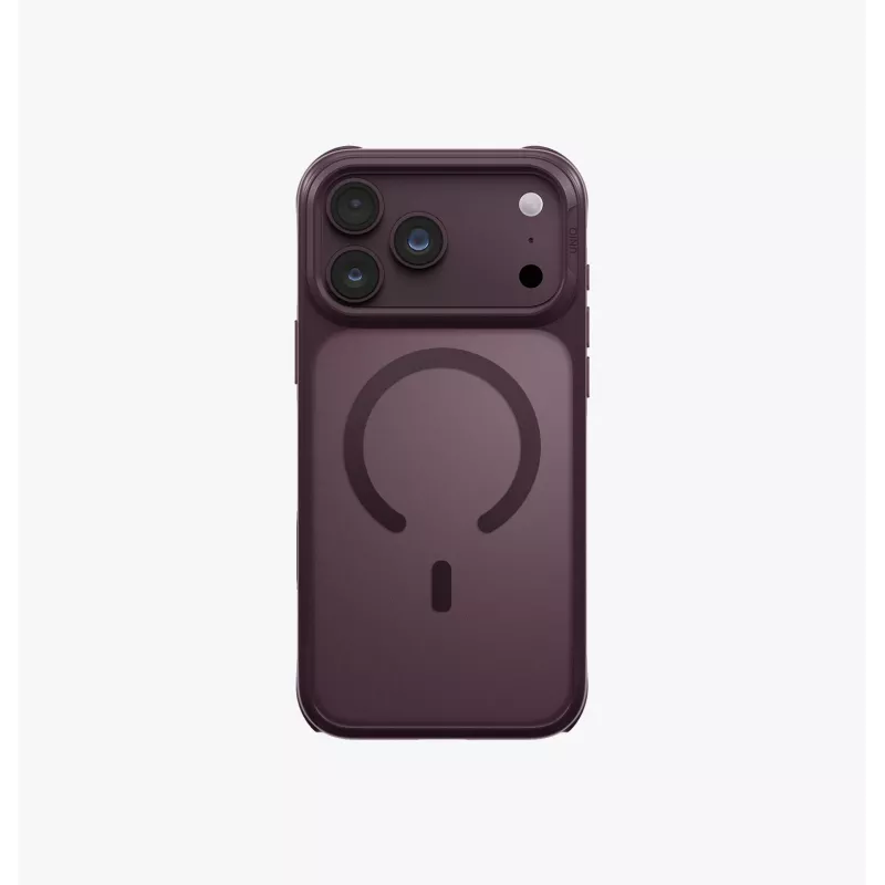 UNIQ Veren Magclick -latauskotelo iPhone 18 Pro Max / 17 Pro Max – burgundinpunainen