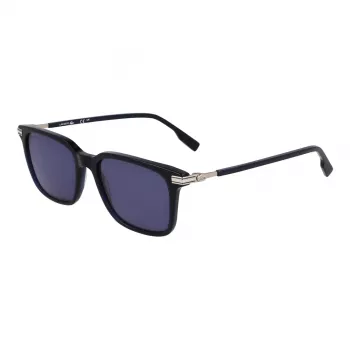 Lacoste miesten L6035S-410 suorakaiteen muotoiset aurinkolasit, sininen kehys, harmaat linssit, 53mm