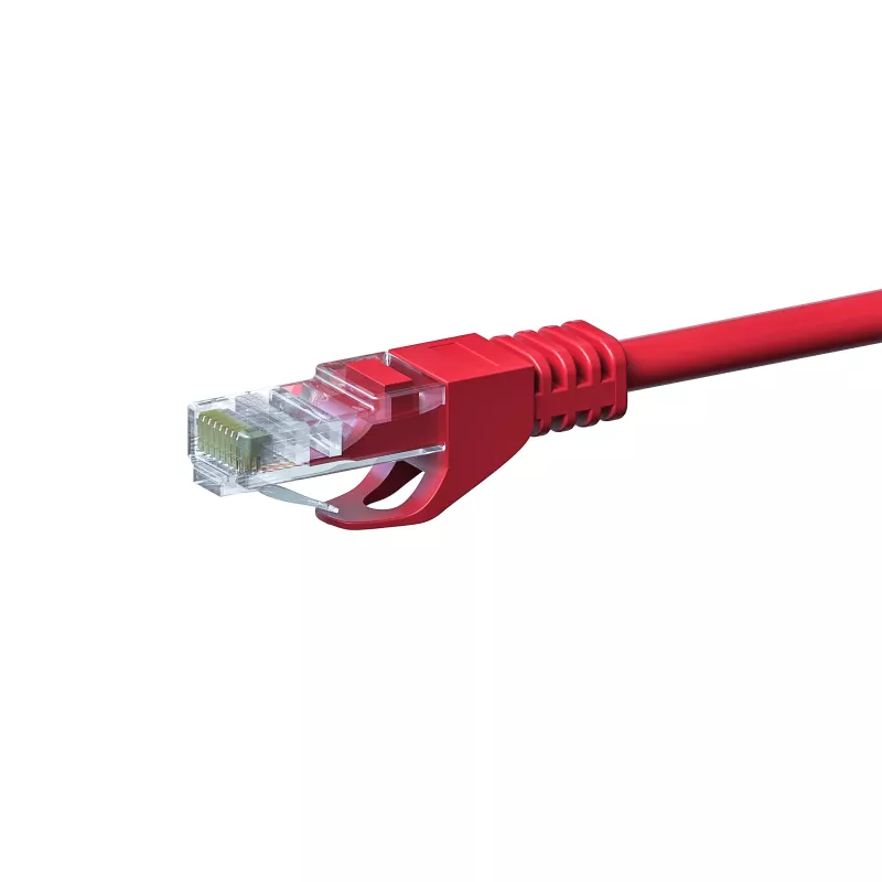 DSIT CAT 5e U/UTP verkkokaapeli, 0,25 m, punainen, CCA, RJ45 DC-C55-002