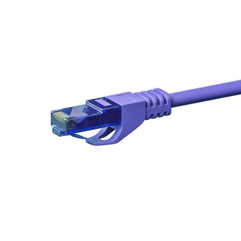 DSIT UTP CAT6a 0,25m violetti patch-kaapeli - 100% kupari (DC-U6A8-002)