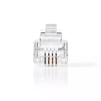 DSIT RJ11 puhelinliitin - 4-napainen - 10 kpl (DC-RJ11-10PCE)