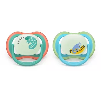 Philips Avent Ultra Air Night -tutti 6-18 kuukautta, 2 kpl pakkaus, poika, pimeässä hehkuva