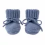 Lodger Slipper Merino Wool vauvan tossut, Storm, 0-6 kuukautta