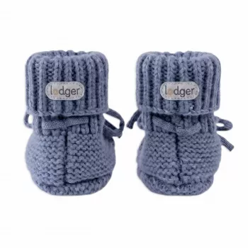 Lodger Slipper Merino Wool vauvan tossut, Storm, 0-6 kuukautta