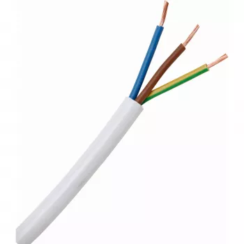HEINRICH KOPP H05VV5-F 3G 1mm² valkoinen PVC öljynkestävä joustava kaapeli 10m 151710849