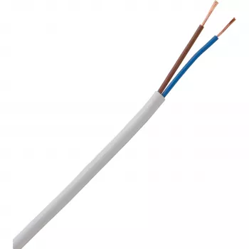 HEINRICH KOPP H03VV-F 2 x 0,75 mm² valkoinen joustava PVC-kaapeli 10 m 151510843