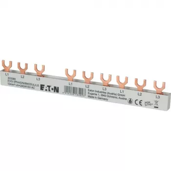 Eaton 3-vaiheinen haarakampakisko 10mm² 6 moduulia 63A EVG3PHAS/N/6MODUL/LS 303366