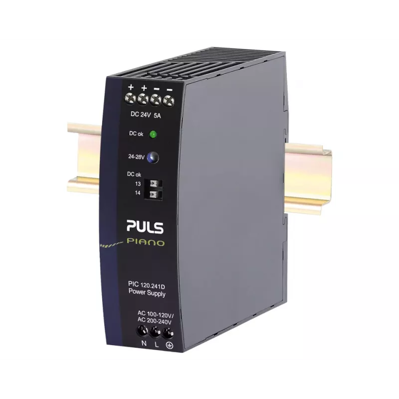 PULS Piano DIN-kiskovirtalähde 24V DC 5A 120W (PIC120.241D)
