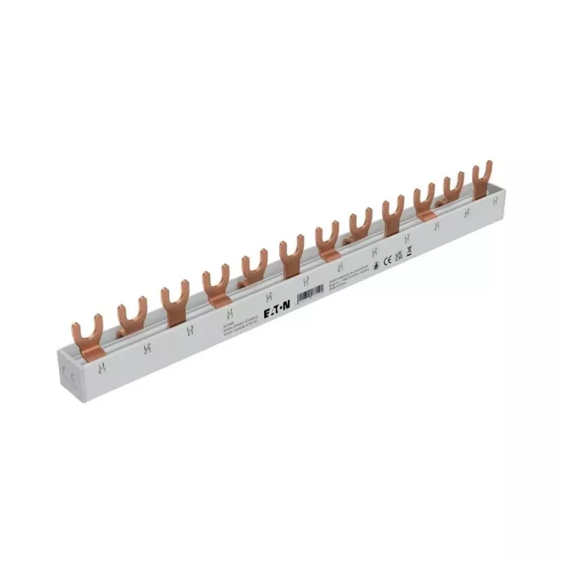 Eaton 3-vaiheinen haarakokoojakisko EVGK-3PHAS/12MODUL, 63A, 12 moduulia, 10mm², xPole MCB/RCD-kytkimille (EP-501069)