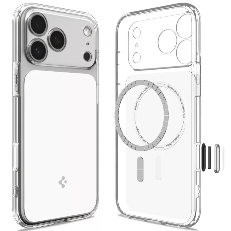 Spigen Ultra Hybrid T Mag MagSafe -kotelo iPhone 18 Pro Max / 17 Pro Max - kiiltävä valkoinen