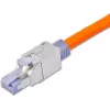 Wirewin WKS FK RJ45 KAT6A kenttäasennettava RJ45-liitin, Cat6A, suojattu, työkaluton, sinkkipainevalu, kultakontaktit, 22-24 AWG, 6-9mm kaapeli