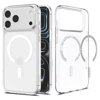 SPIGEN Liquid Crystal MagSafe iPhone 17 Pro Max / 18 Pro Max -kotelo läpinäkyvä/valkoinen