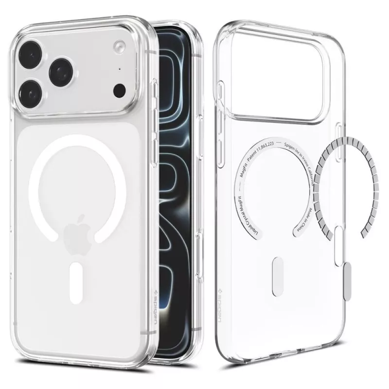 SPIGEN Liquid Crystal MagSafe iPhone 17 Pro Max / 18 Pro Max -kotelo läpinäkyvä/valkoinen