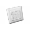 Wirewin DD-TRIO-K5E UP2 WS Cat5e suojattu uppoasennettava datapistorasia, 2x RJ45, LSA, puhtaanvalkoinen