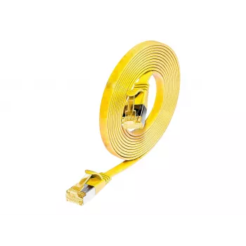 Wirewin SLIM PKW-STP-SLIM-K6A 0.1 GE Cat6a U/FTP -verkkokaapeli, 0,1 m, keltainen