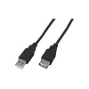 Wirewin USB A-A MF 0.15 SW USB 2.0 -jatkokaapeli, 0,15 m, musta