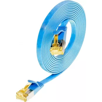 Wirewin Cat6a U/FTP Slim -verkkokaapeli, 0,1 m, sininen PKW-STP-SLIM-K6A 0.1 BL