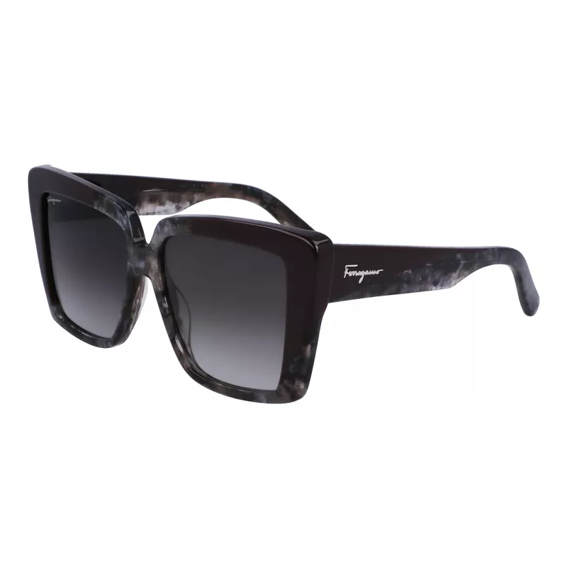 Ferragamo naisten SF1060S-21 perhonen aurinkolasit, havanna/ruskea gradient, 55 mm