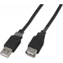 Wirewin USB A-A MF 0.5 SW USB 2.0 -jatkokaapeli, 0,5 m, musta