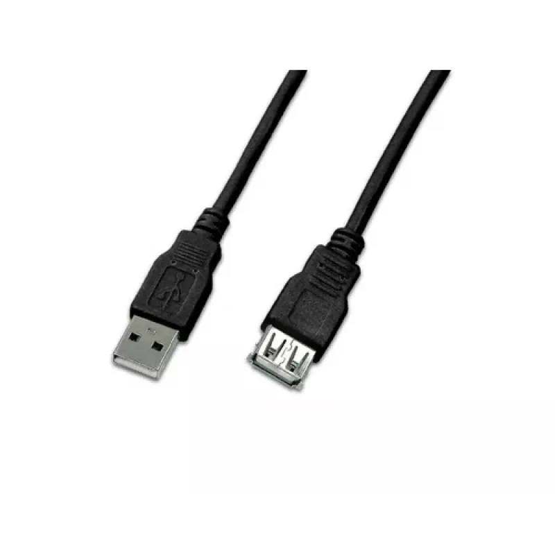 Wirewin USB A-A MF 0.5 SW USB 2.0 -jatkokaapeli, 0,5 m, musta