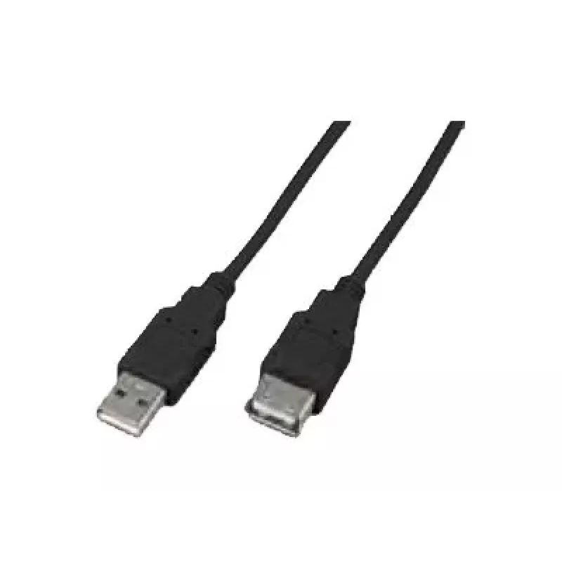 Wirewin USB A-A MF 0.5 SW USB 2.0 -jatkokaapeli, 0,5 m, musta