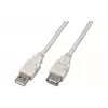 Wirewin USB A-A MF 0.5 GR USB 2.0 -jatkokaapeli, 0,5 m, harmaa