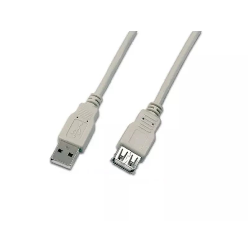 Wirewin USB A-A MF 2.0 GR USB 2.0 -jatkokaapeli, 2 m, harmaa