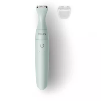 PHILIPS Essential bikinitrimmeri BRT398/15, turvallinen ajo herkille alueille, märkä ja kuiva, 3 pituusasetusta, paristokäyttöinen, valkoinen roosilla korostuksilla